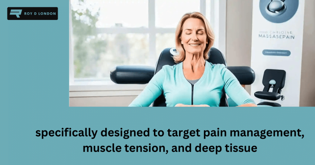 older woman sitting in a massager