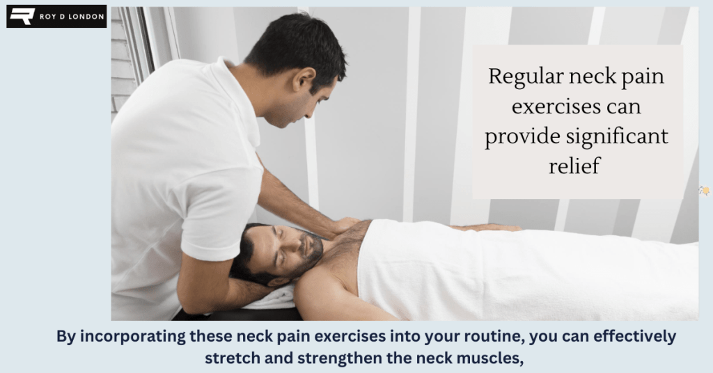 Male Dr. treating male patient's neck on a bed in a clini.