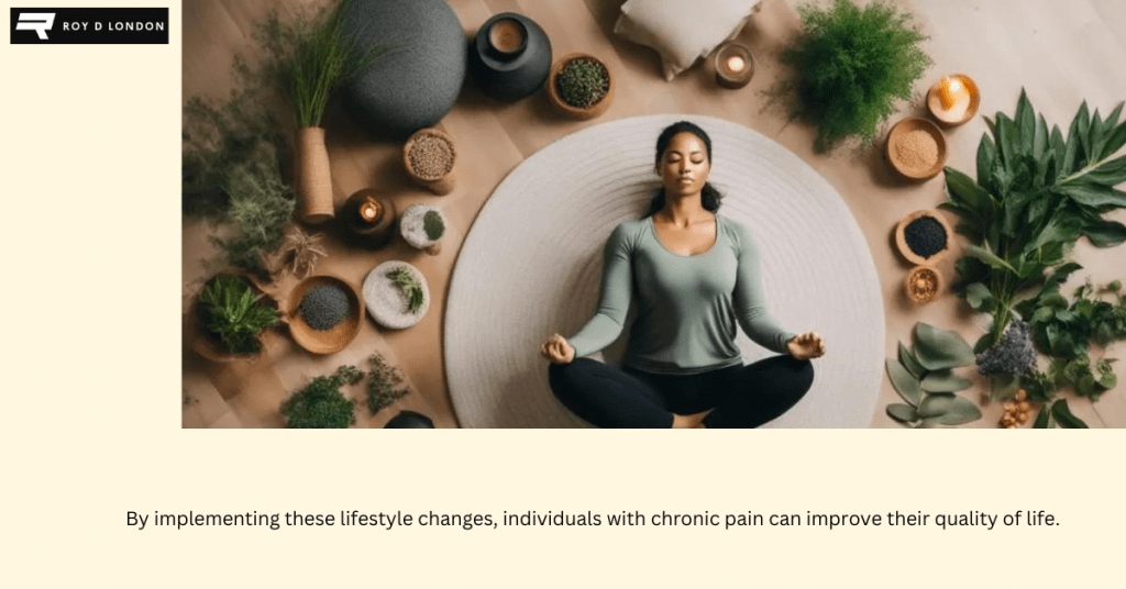 woman laying on the floor meditating and surrounded by plants and herbs.