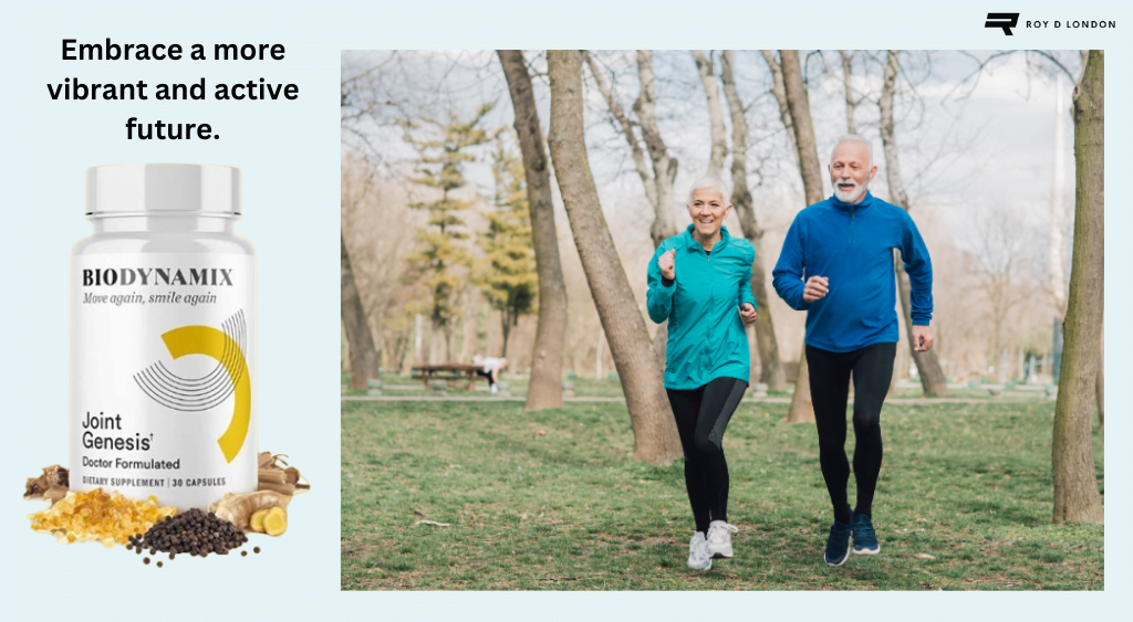 Elderly couple jogging after they Discover Joint Genesis