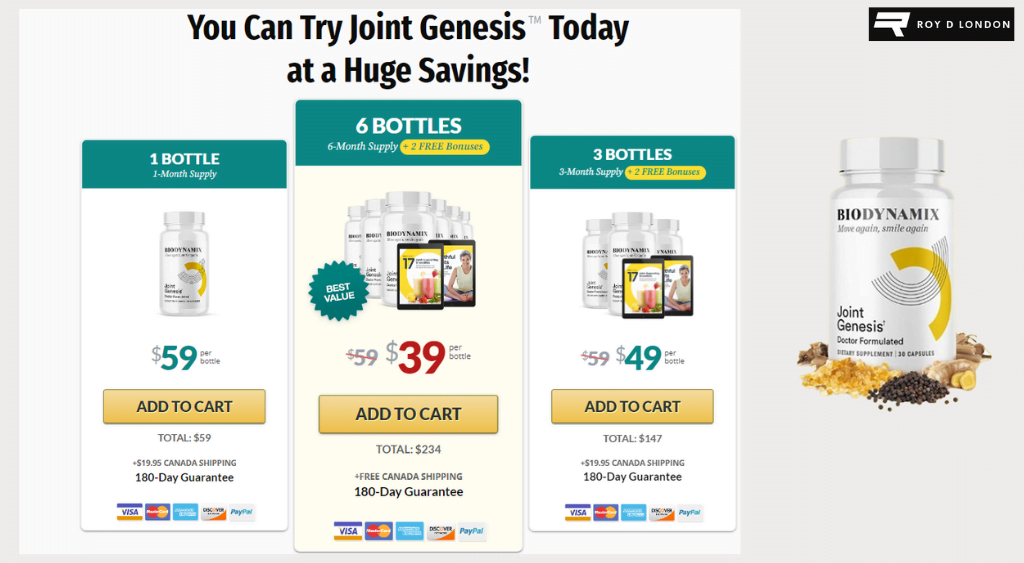 Joint Genesis pricing